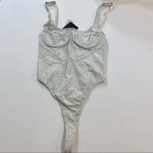 Lioness grey sculpted bodysuit